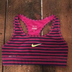 Women’s XS Nike Sports Bra! Dark purple stripes!
